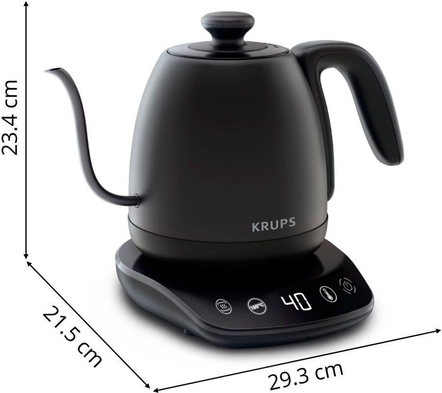 Krups Waterkoker BW9238 coffee control Gooseneck 1 l Zwanenhals-uitloop 1 L digitale weergave 8 instellingen