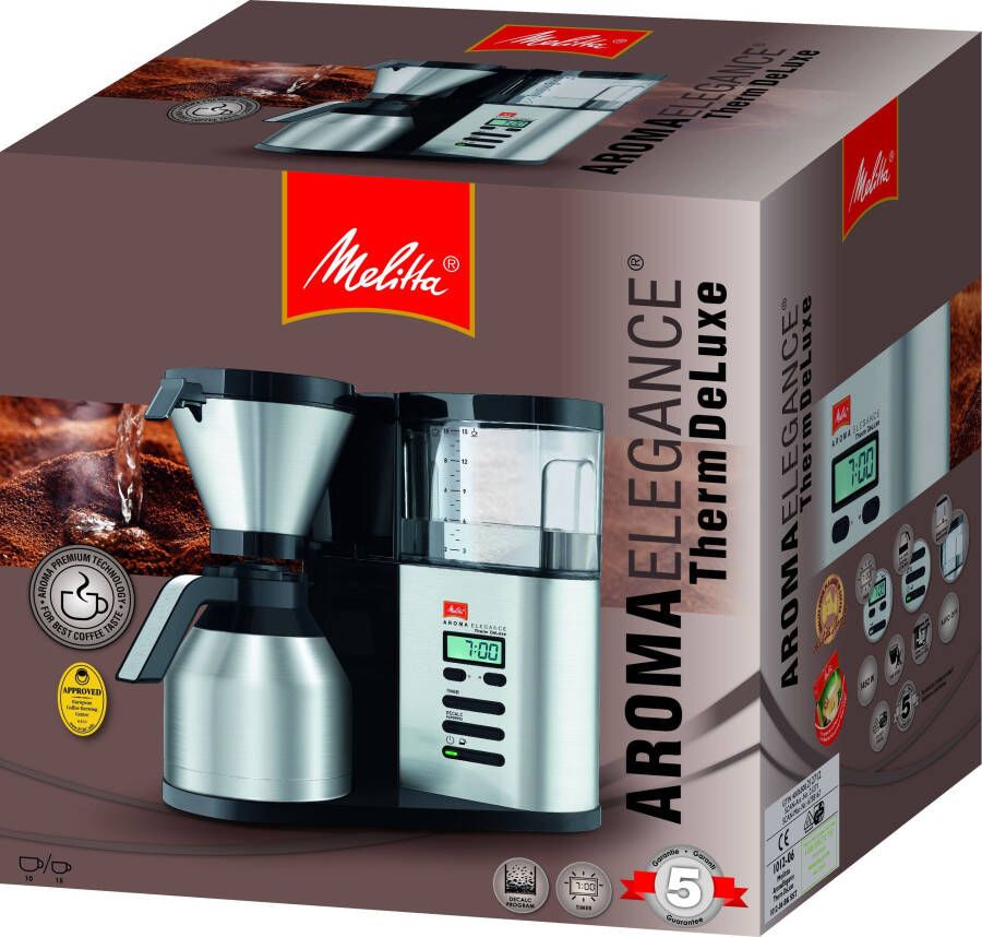 Melitta Filterkoffieapparaat AromaElegance Therm DeLuxe 1012-06 1 13 l - Foto 2