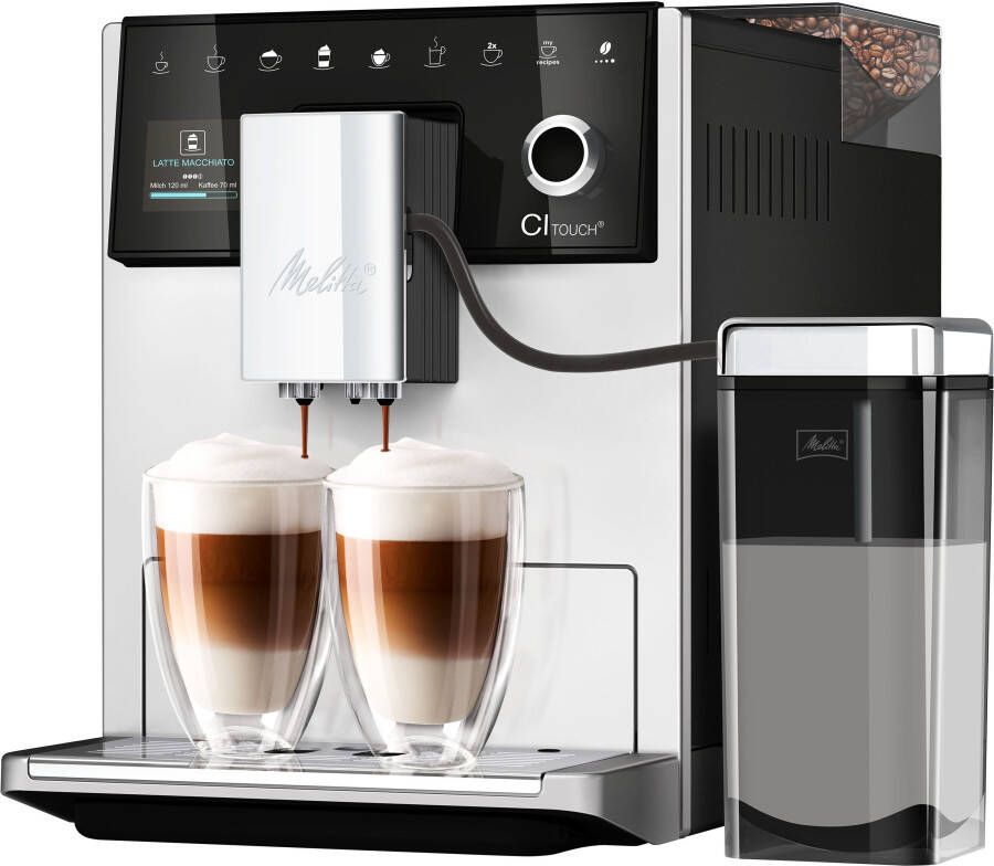 Melitta Volautomatisch koffiezetapparaat CI Touch F630-111 zilver 10 koffierecepten 2-kamer bonenreservoir one touch bediening