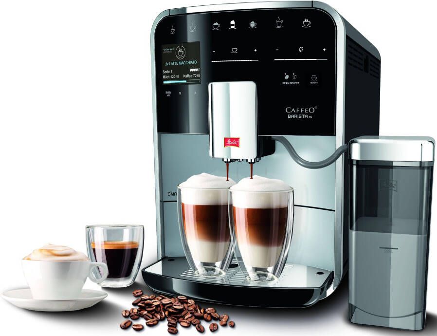 Melitta Volautomatisch koffiezetapparaat Barista TS Smart F850-101 zilver 21 koffierecepten & 8 gebruikersprofielen 2-kamer bonenreservoir - Foto 4