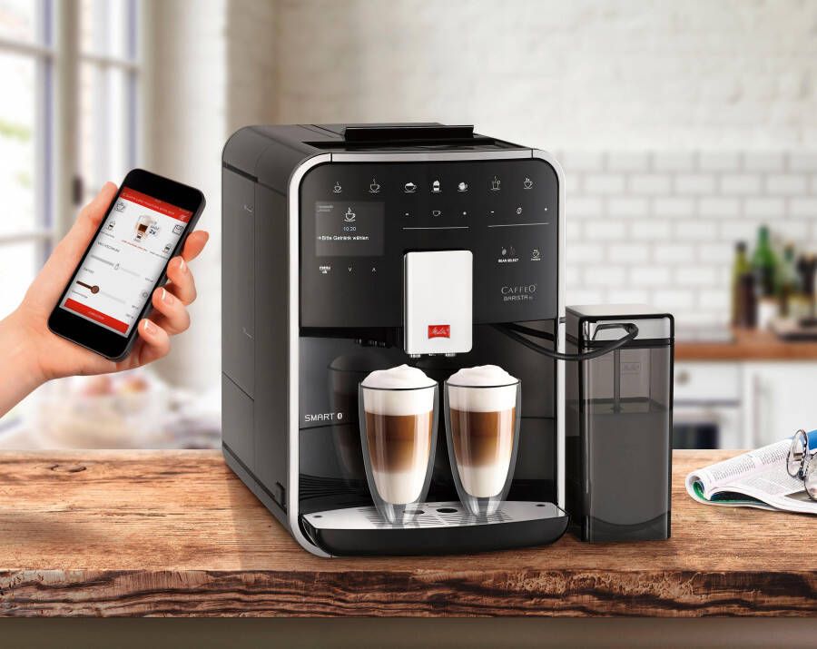 Melitta Volautomatisch koffiezetapparaat Barista TS Smart F850-102 zwart 21 koffierecepten & 8 gebruikersprofielen 2-kamer bonenreservoir - Foto 3