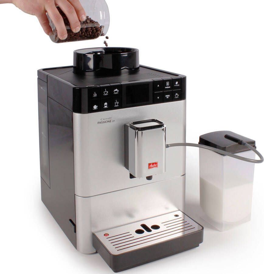 Melitta Volautomatisch koffiezetapparaat Passione One Touch F53 1-101 zilver One-touch-functie per kopje precies de juiste hoeveelheid versgemalen bonen - Foto 3