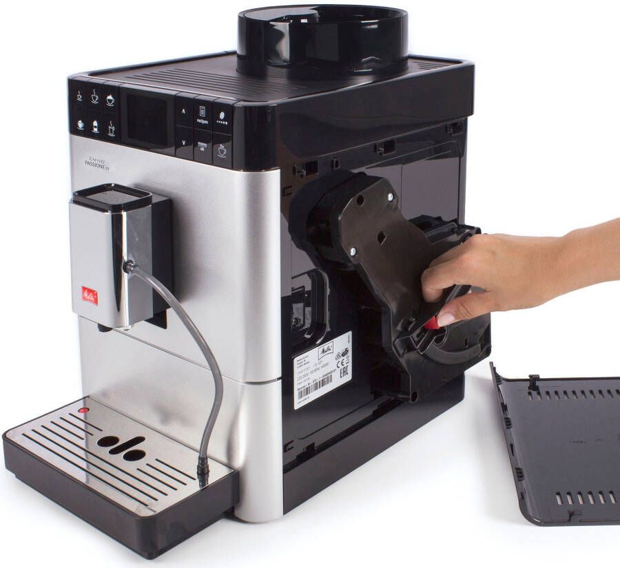 Melitta Volautomatisch koffiezetapparaat Passione One Touch F53 1-101 zilver One-touch-functie per kopje precies de juiste hoeveelheid versgemalen bonen