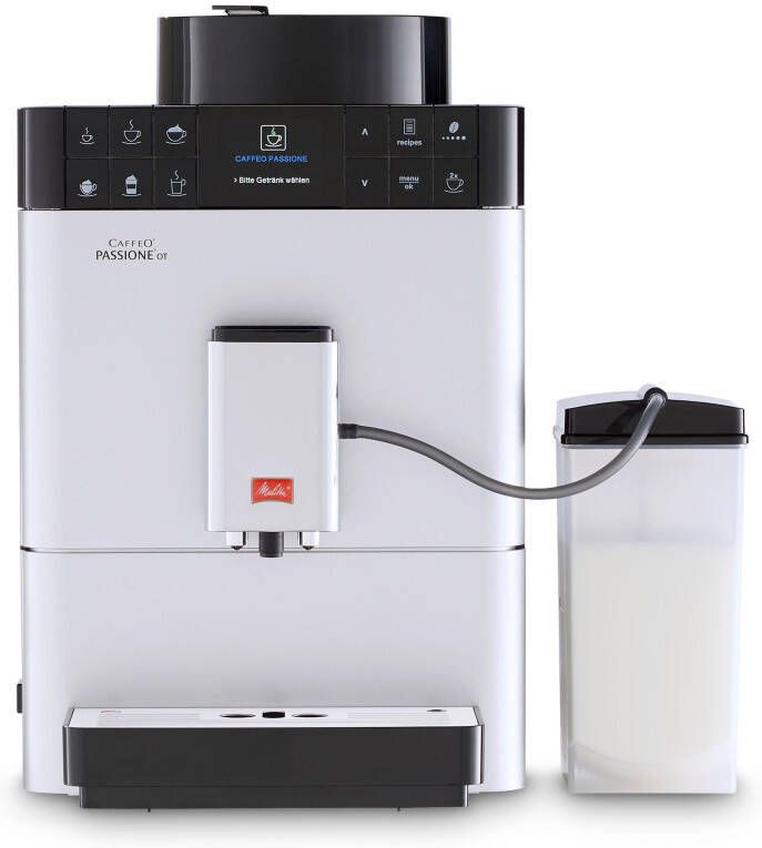 Melitta Volautomatisch koffiezetapparaat Passione One Touch F53 1-101 zilver One-touch-functie per kopje precies de juiste hoeveelheid versgemalen bonen