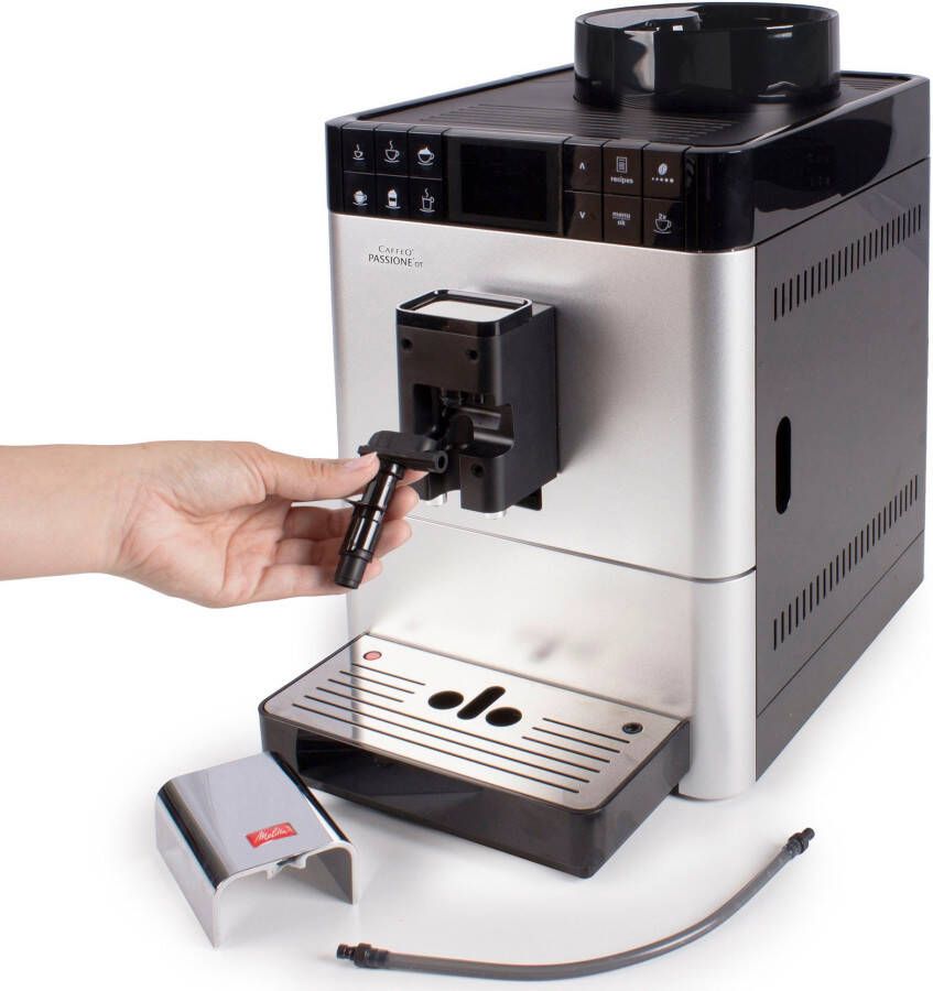 Melitta Volautomatisch koffiezetapparaat Passione One Touch F53 1-101 zilver One-touch-functie per kopje precies de juiste hoeveelheid versgemalen bonen