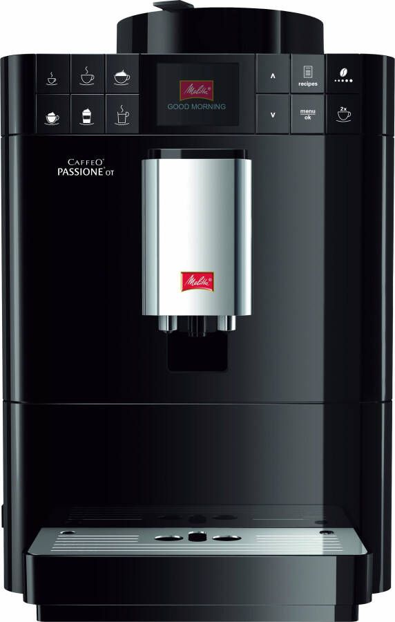 Melitta Volautomatisch koffiezetapparaat Passione One Touch F53 1-102 zwart One-touch-functie per kopje precies de juiste hoeveelheid versgemalen bonen