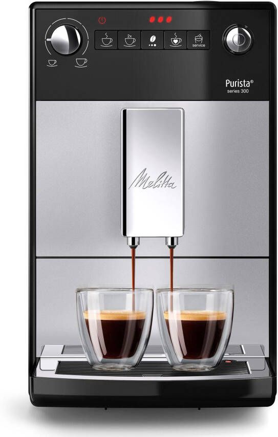 Melitta Volautomatisch koffiezetapparaat Purista F230-101 zilver zwart Favoriete koffie-functie compact & extra geruisloos - Foto 4