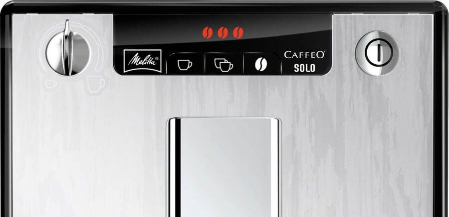 Melitta Volautomatisch koffiezetapparaat Solo E 950-111 Organic Silver Perfect voor caffè crema & espresso slechts 20 cm breed