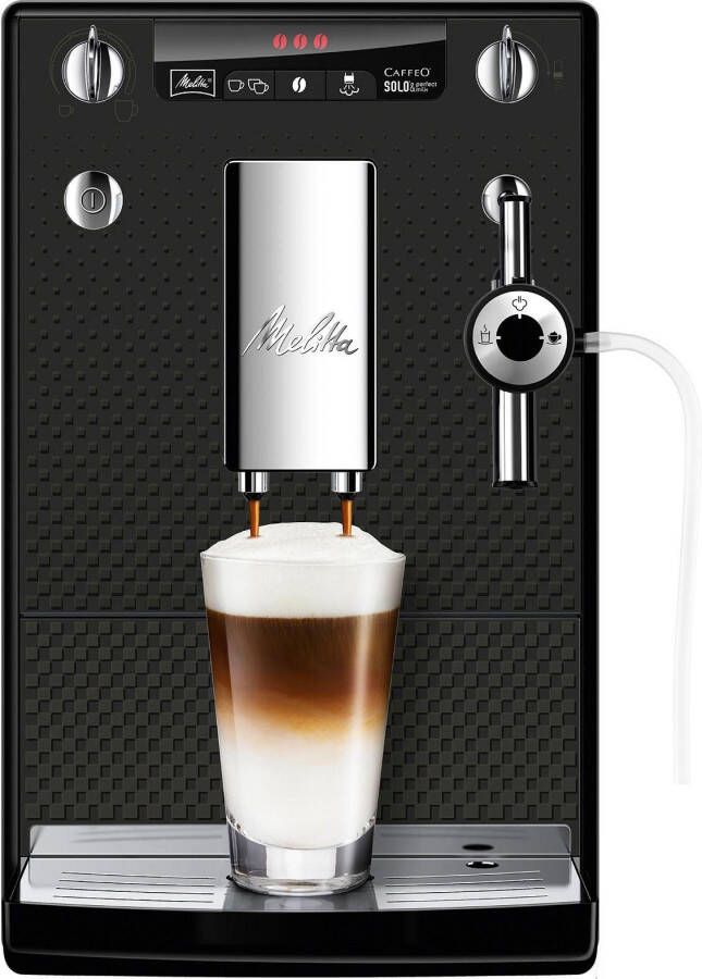 Melitta Volautomatisch koffiezetapparaat Solo & Perfect Milk Deluxe E957-305 Inox Compact & leuk met inox-lak melkschuim & hete melk per draaiknop