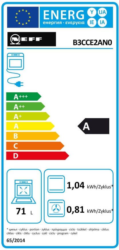NEFF Inbouwoven B3CCE2AN0