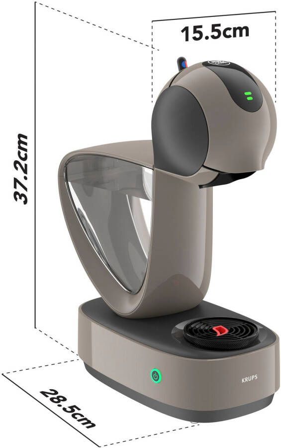 Nescafé Dolce Gusto Koffiecapsulemachine Krups KP270A Infinissima Touch Automatic in Taupe Hogedruksysteem tot 15 bar touchscreen energiespaarstand naar 1 min. - Foto 13