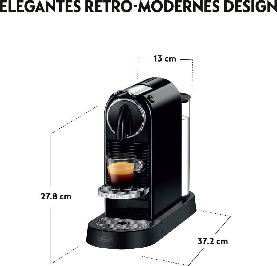 Nespresso Koffiecapsulemachine CITIZ EN 167.B van DeLonghi Black incl. welkomstpakket met 7 capsules - Foto 3