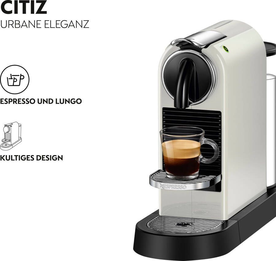 Nespresso Koffiecapsulemachine CITIZ EN 167.W van DeLonghi White incl. welkomstpakket met 7 capsules - Foto 3