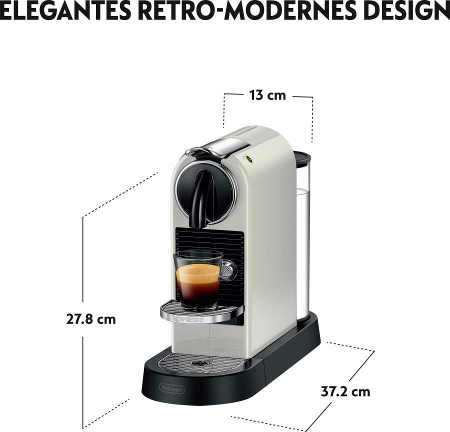 Nespresso Koffiecapsulemachine CITIZ EN 167.W van DeLonghi White incl. welkomstpakket met 7 capsules - Foto 2