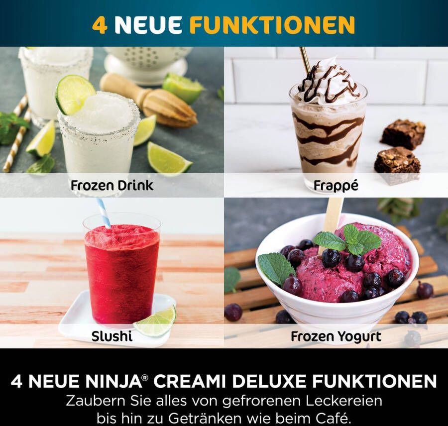 NINJA Ijsmachine NC501EU Creami Deluxe 10-in-1 Eis-und Eisgetränkmaschine