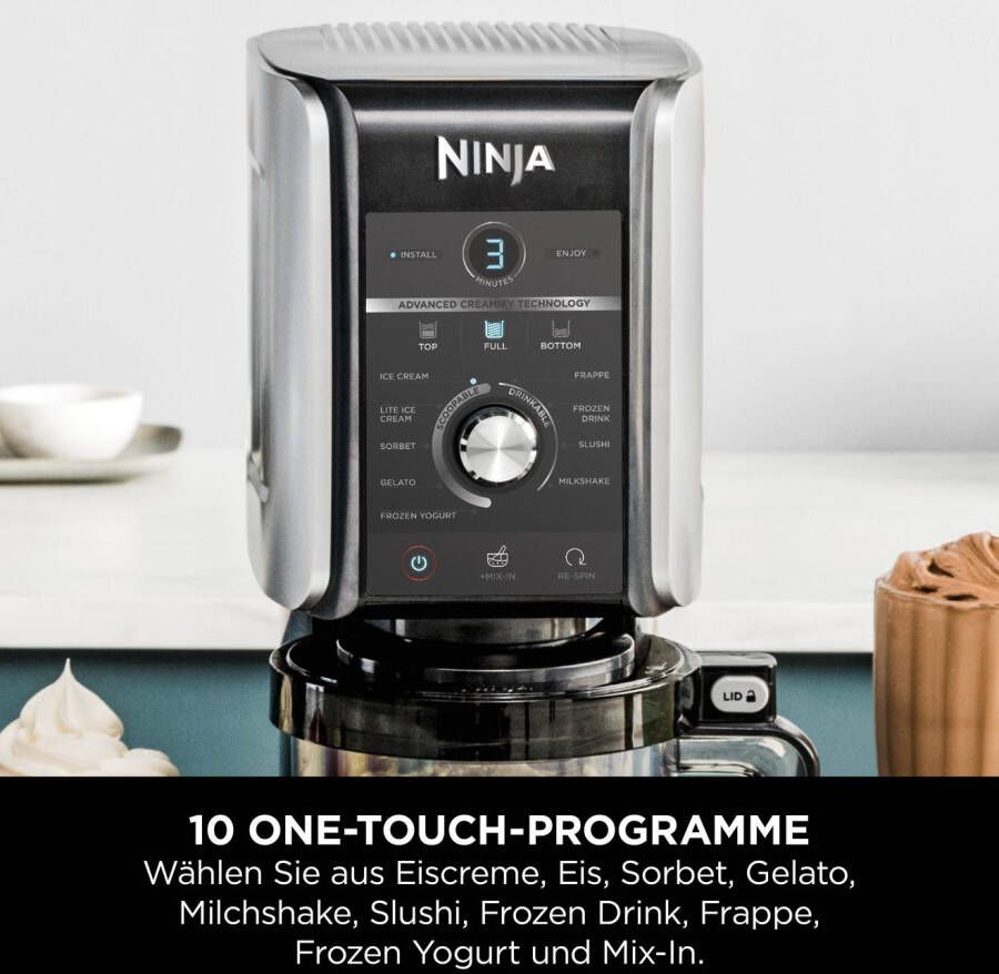 NINJA Ijsmachine NC501EU Creami Deluxe 10-in-1 Eis-und Eisgetränkmaschine
