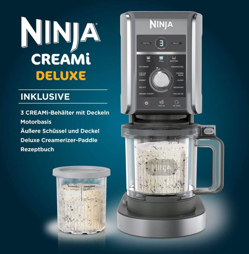 NINJA Ijsmachine NC501EU Creami Deluxe 10-in-1 Eis-und Eisgetränkmaschine