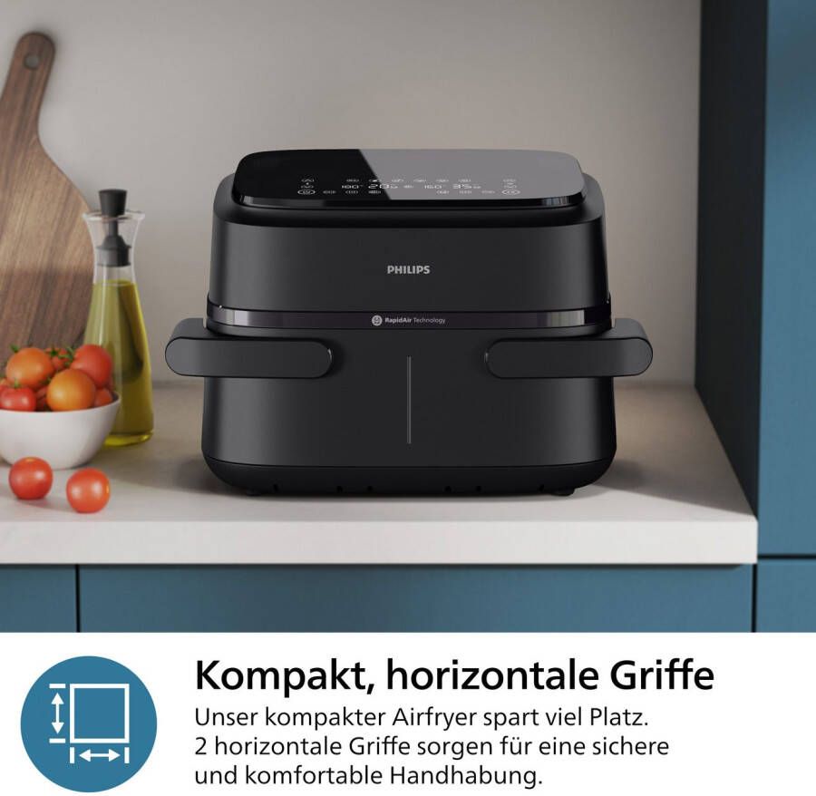 Philips Airfryer 1000 Flexible Basket NA150 00 twee manden met 7.1L