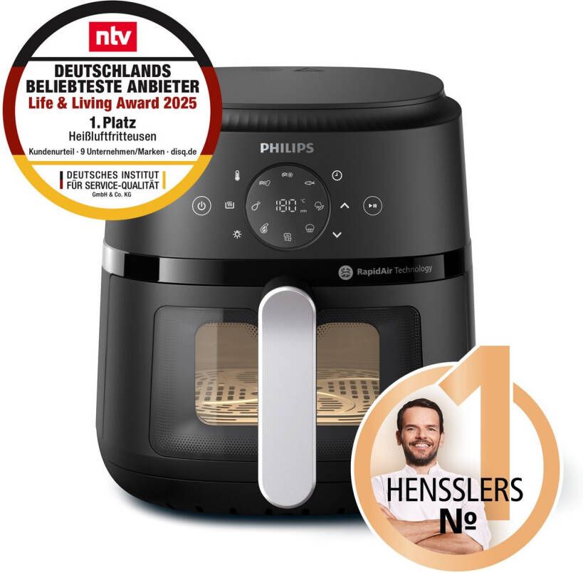 Philips Airfryer 2000 NA221 00 met 4.2L kijkvenster