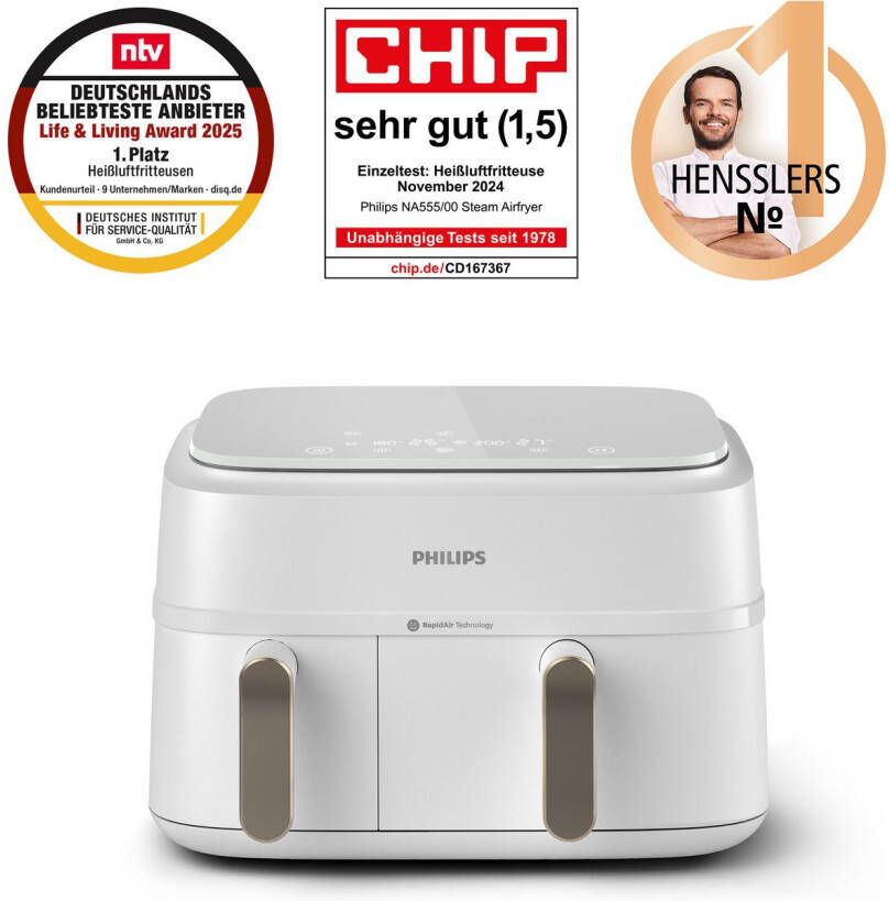 Philips Airfryer 3000 Dual Basket NA352 00 twee manden met 9L (3L+6L)