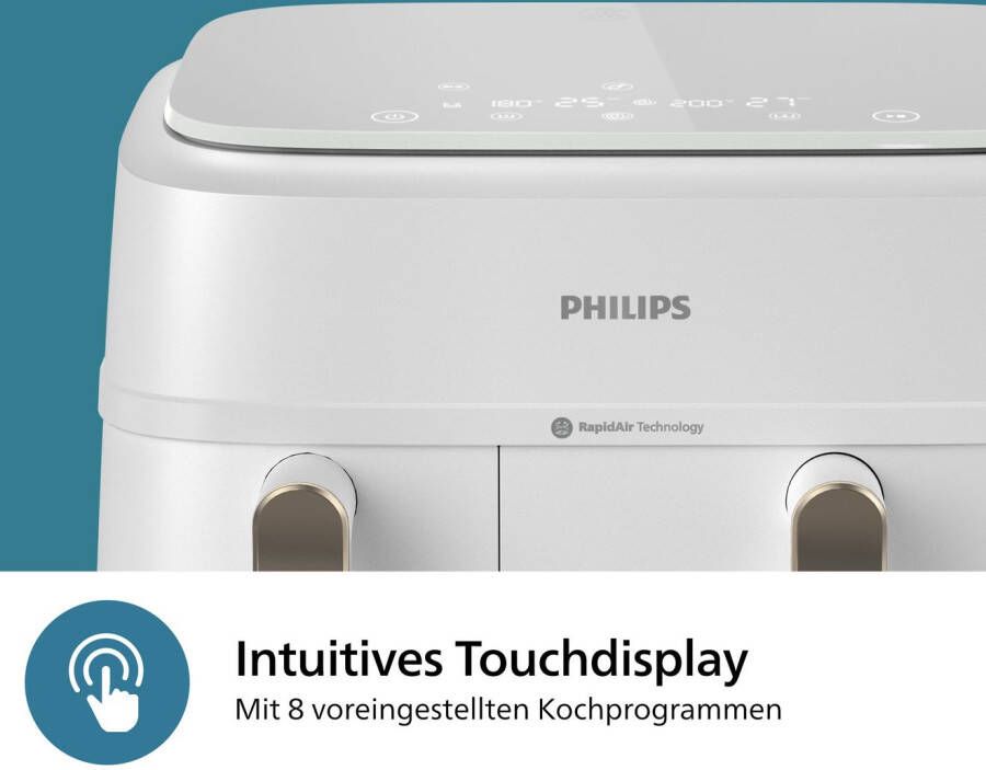 Philips Airfryer 3000 Dual Basket NA352 00 twee manden met 9L (3L+6L)