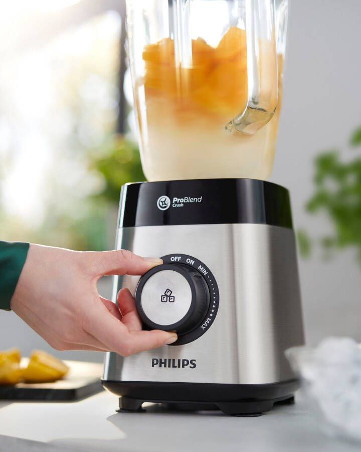 Philips Blender HR3573 90 27.000 toeren min. en 1 5l volume inclusief glazen pot met drinkhulpstuk - Foto 7