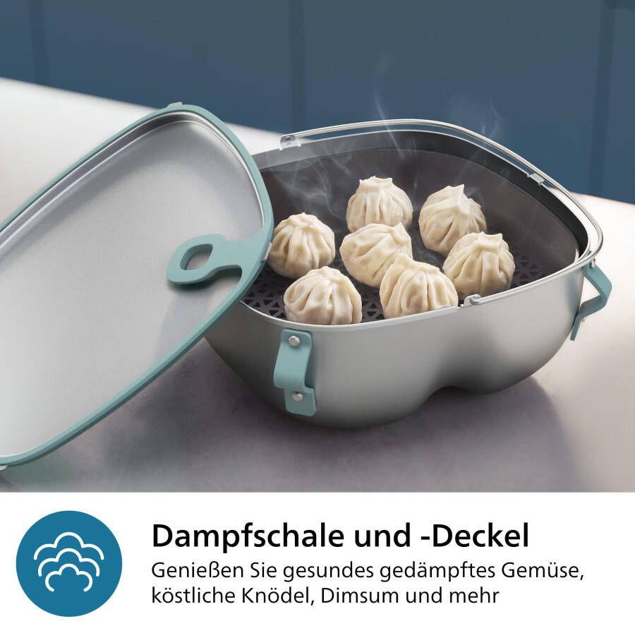Philips Grillpan-inzet HD9960 00 2-in-1: wokpan en stoominzet Airfryer accessoire compatibel met airfryer combi 7000 series vaatwasmachinebestendig