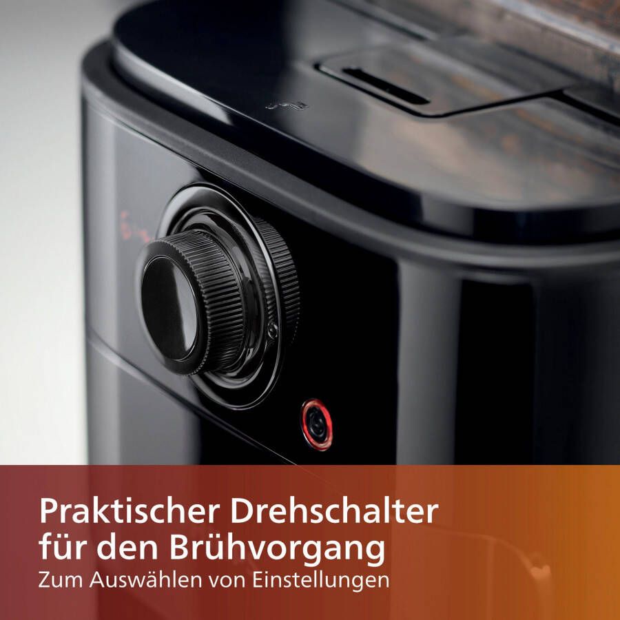 Philips Koffiezetapparaat met maalwerk Grind & Brew HD7767 00 1 2 l aroma-gesealed bonenvak edelstaal zwart - Foto 3
