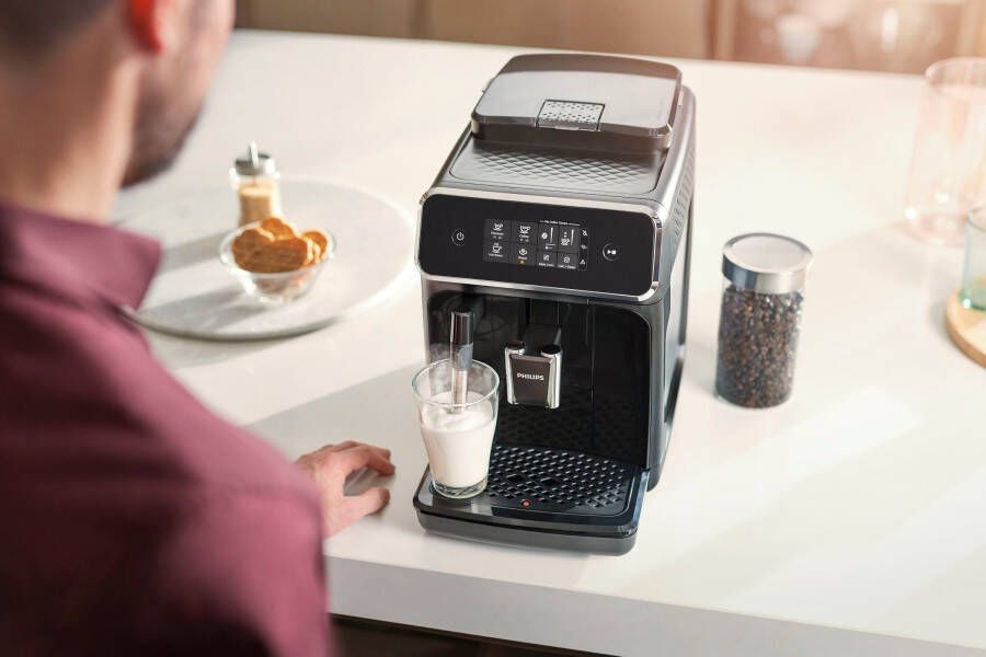 Philips Volautomatisch koffiezetapparaat 2200 Serie EP2220 10 Pannarello voor 2 koffiespecialiteiten en verstelbare aromasterkte matzwart - Foto 8