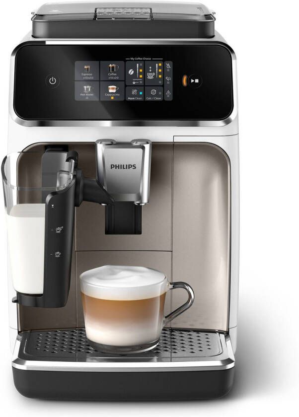 Philips Volautomatisch koffiezetapparaat EP2333 40 2300 Series 4 koffiespecialiteiten met lattego melkopschuimer wit en chroom