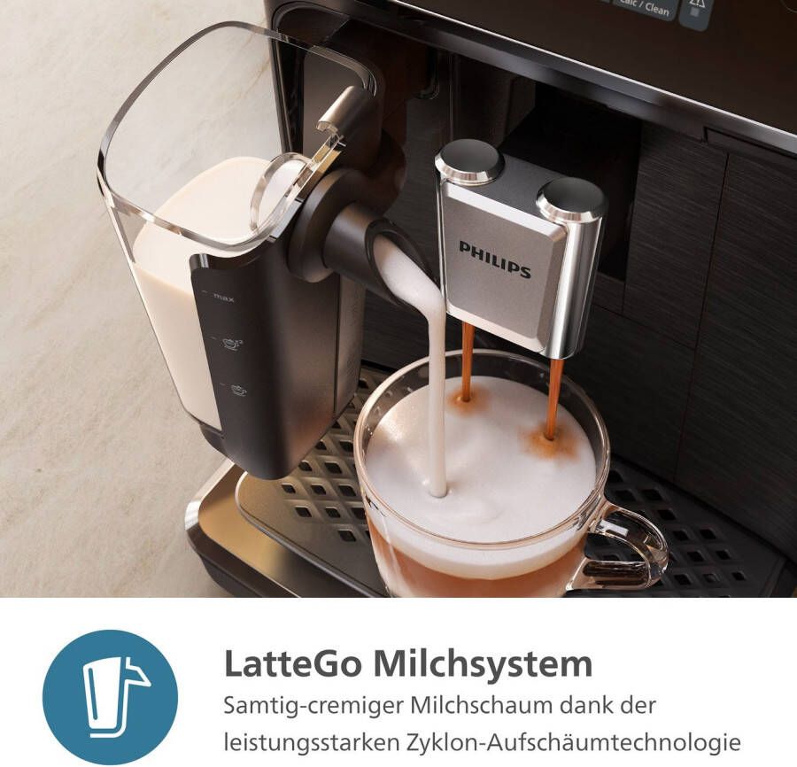 Philips Volautomatisch koffiezetapparaat EP2336 40 2300 Series 4 koffiespecialiteiten met lattego-melksysteem zwart verchroomd