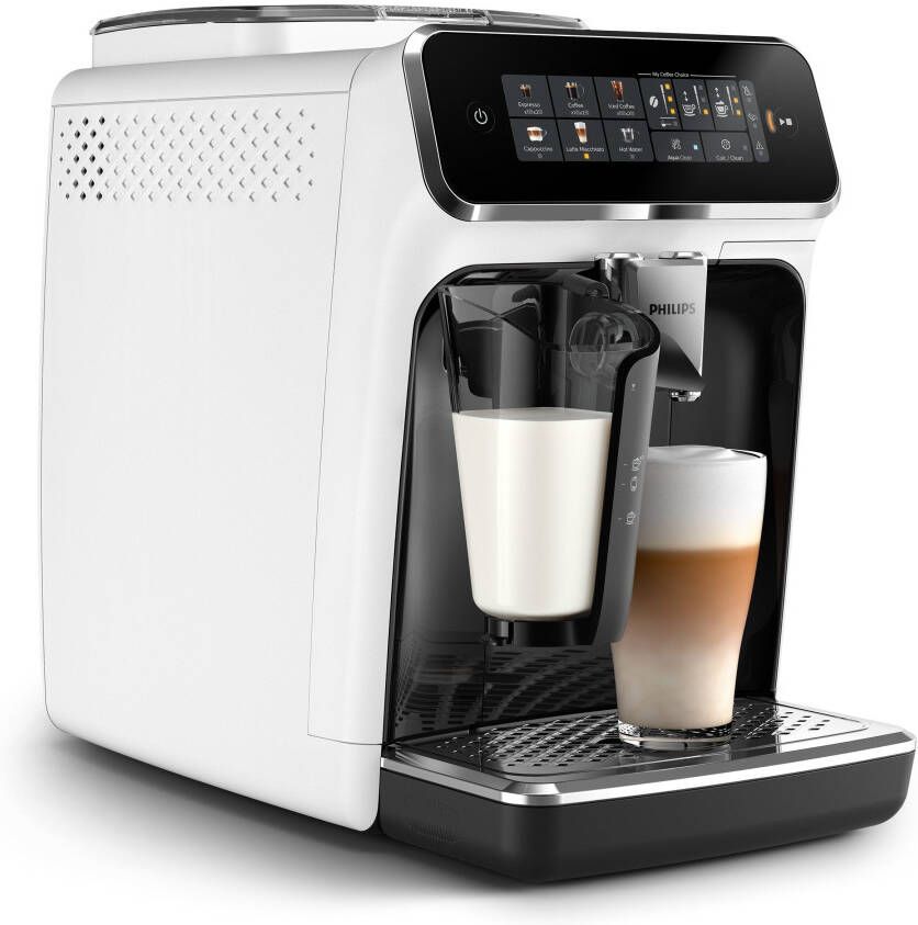 Philips Volautomatisch koffiezetapparaat EP3343 50 3300 Series 6 koffiespecialiteiten met lattego melkopschuimer wit zwart