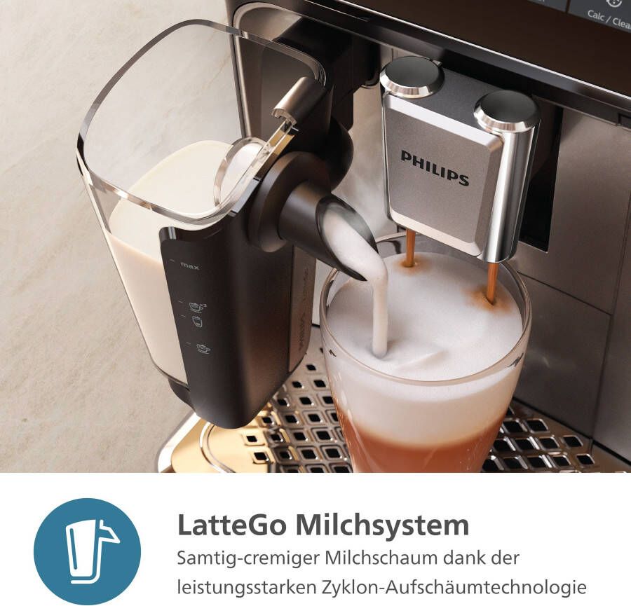 Philips Volautomatisch koffiezetapparaat EP3343 50 3300 Series 6 koffiespecialiteiten met lattego melkopschuimer wit zwart