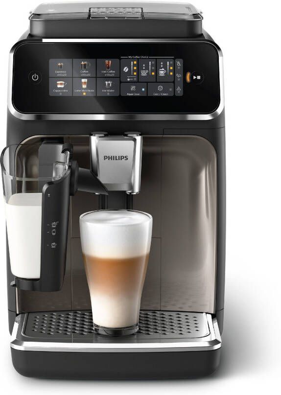 Philips Volautomatisch koffiezetapparaat EP3347 90 3300 Series 6 koffiespecialiteiten met lattego melkopschuimer zwart verchroomd