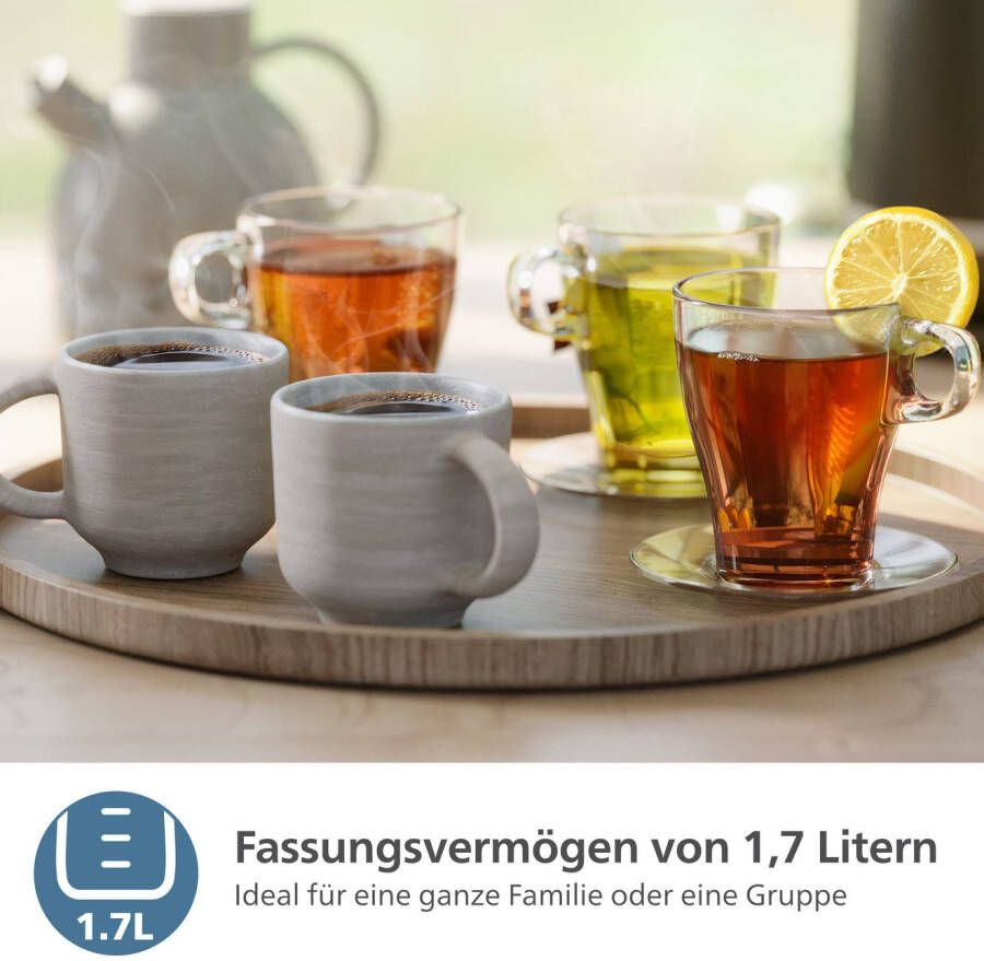 Philips Waterkoker HD9396 90 7000 Series dubbelwandig met 6 temperatuurinstellingen 1 7 l