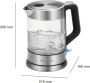 Proficook waterkoker van glas 1107G 1 5 liter - Thumbnail 5