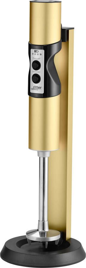 Ritter Accu-staafmixer Stilo 7 plus trendkleur goud met 4 opzetstukken van edelstaal en 2 mengbekers - Foto 11