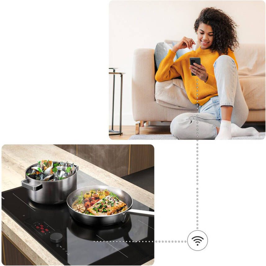Samsung Flex-inductiekookplaat NZ85C6058HK U1 Meer flexibiliteit en veel ruimte voor je pannen & potten. Met WiFi