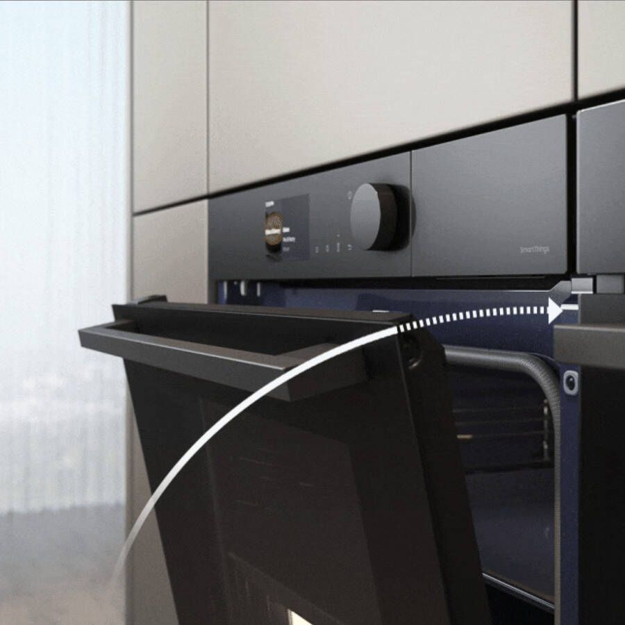 Samsung Inbouw pyrolyse oven NV7B6675CDN Dual Cook – Eén oven. Twee kookruimtes. Maximale flexibiliteit.