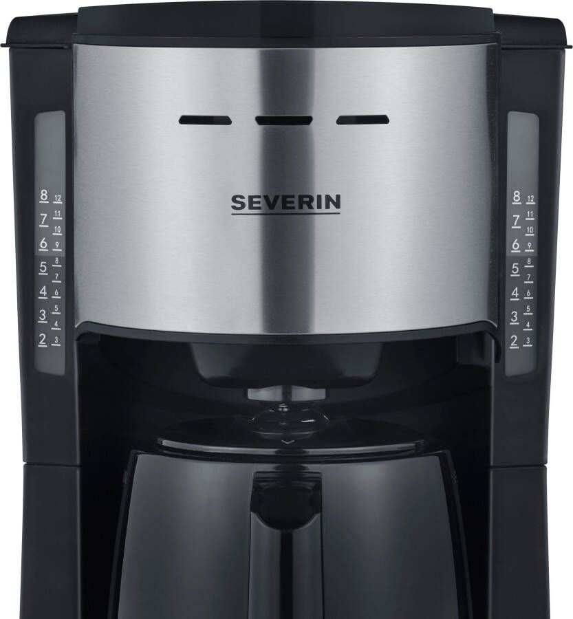 Severin KA 9308 Filterkoffiezetapparaat 1 l Gemalen koffie 1000 W Zwart RVS + Extra thermoskan - Foto 6