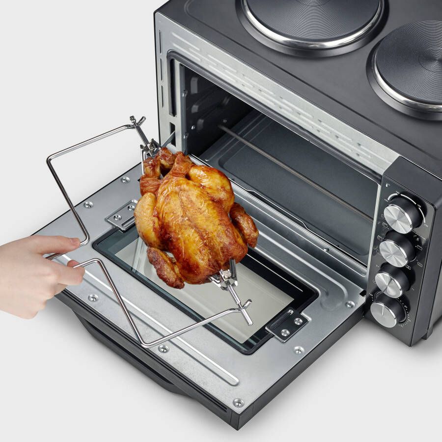Severin TO 2074 Bak- en broodrooster oven met kookplaten Zwart - Foto 2