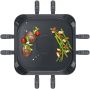 Severin RG 2379 SEVENTO rook- en geurloze raclette gourmet downdraft technologie 8 personen 1900 W Zwart Zilver - Thumbnail 6