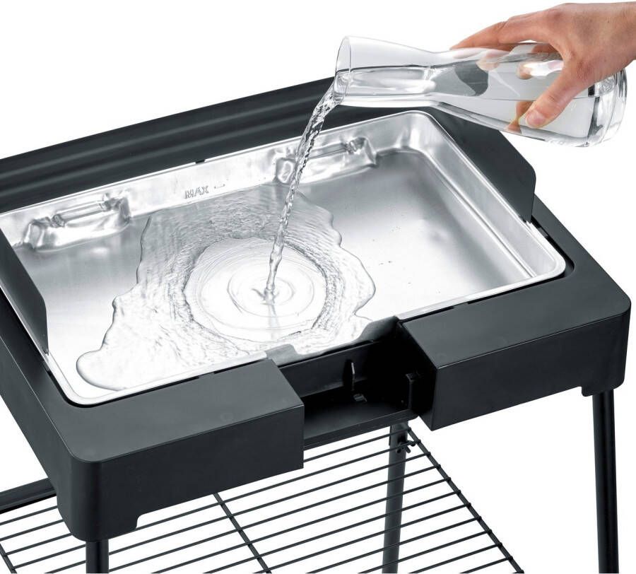 Severin Staande barbecue PG 8568 Elektrische grill met grillplaat als staande- of tafelgrill bruikbaar