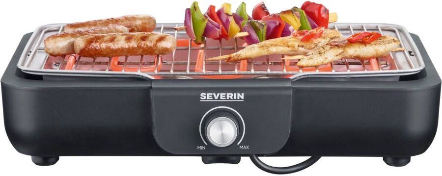 Severin Tafelgrill PG 8554 met grillrooster Snelle opwarmtijden bij een vermogen van 2300 W