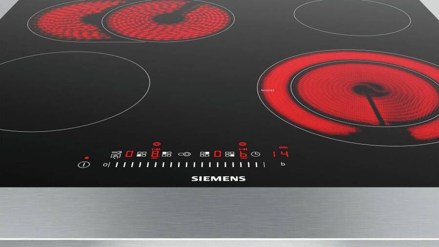 Siemens ET601FNP1E kookplaat Zwart Roestvrijstaal Ingebouwd Keramisch 4 zone(s) - Foto 5