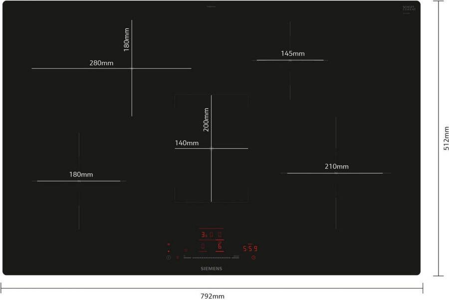 SIEMENS Inductiekookplaat EH801HFB1E