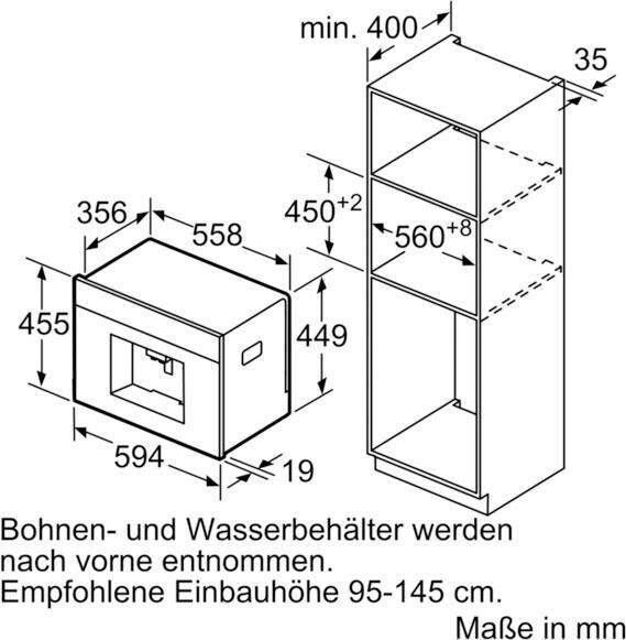 SIEMENS Volautomatisch inbouw-koffiezetapparaat CT636LES6