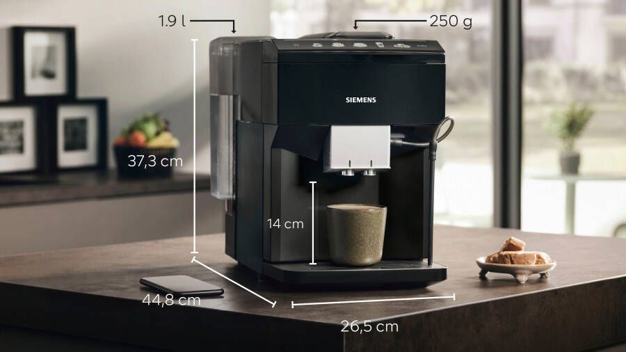 SIEMENS Volautomatisch koffiezetapparaat EQ500 classic TP513D09 vele koffiespecialiteiten OneTouch-functie