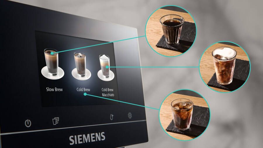 SIEMENS Volautomatisch koffiezetapparaat EQ700 classic TP715D01 Cold Brew intuïtief 5" TFT-display App