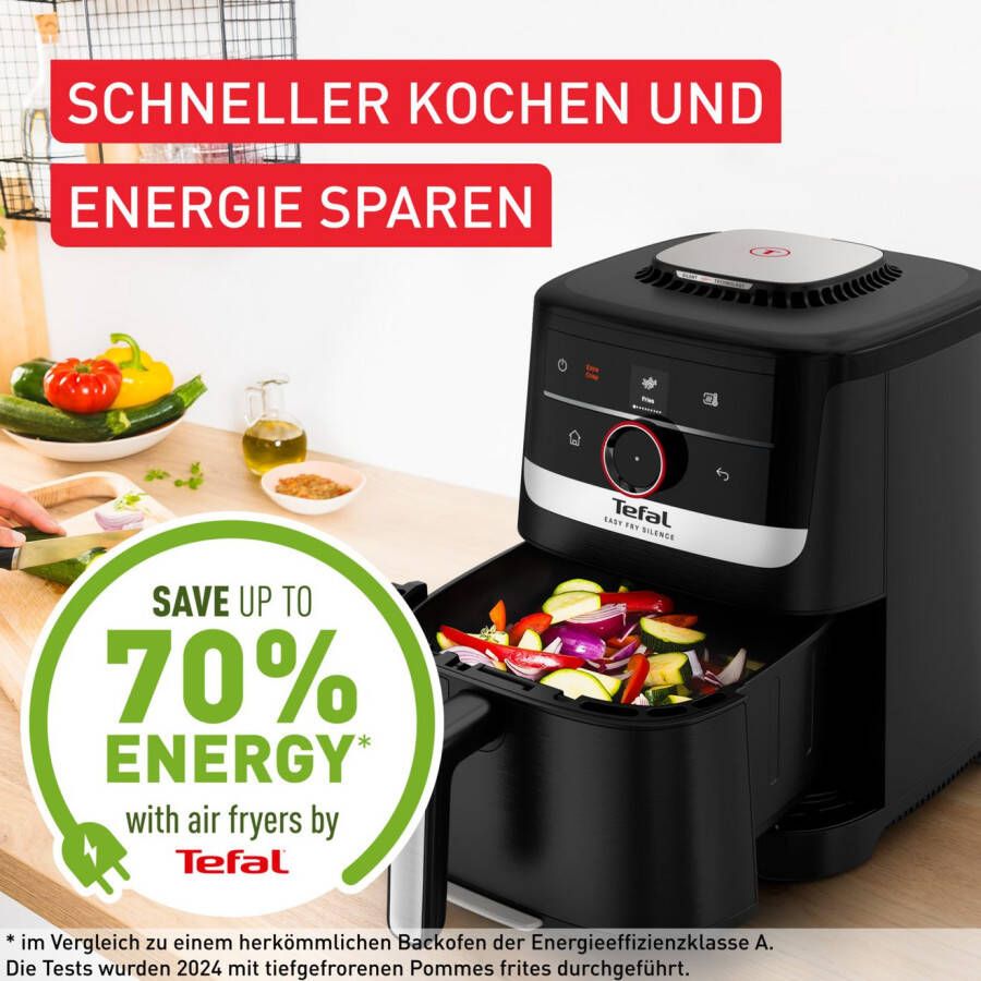 Tefal Airfryer EY5728 Easy Fry Smart & Silence Smart-Assist systeem met 55 programma's 40°C tot 220°C EY5728